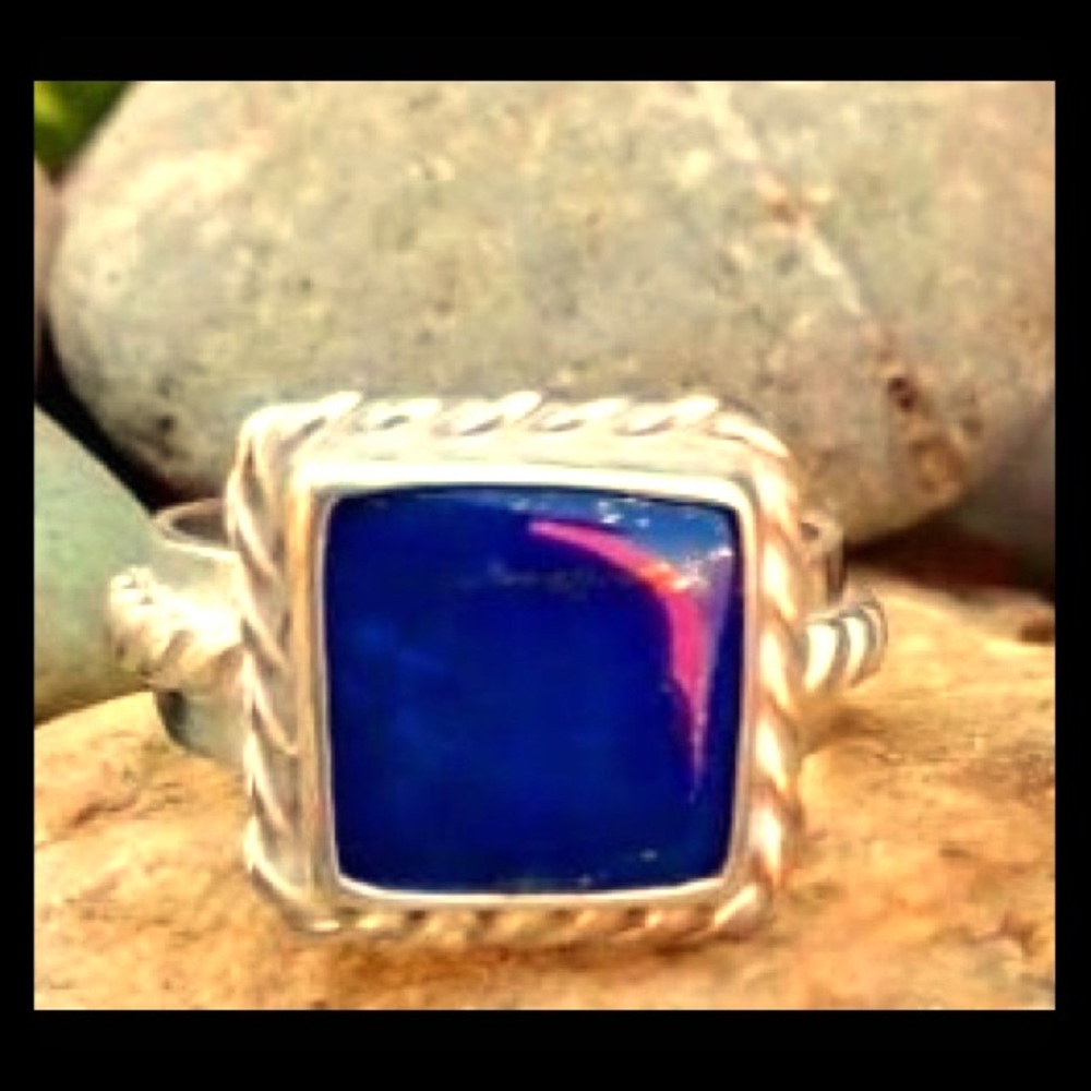 Artisan Jewelry Set - Pure 950 Silver/Lapis Lazuli